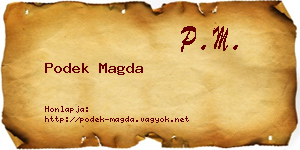 Podek Magda névjegykártya